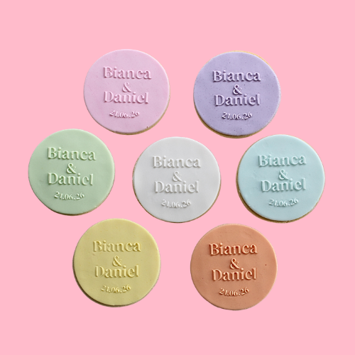 Wedding Name & Date Cookie Favour