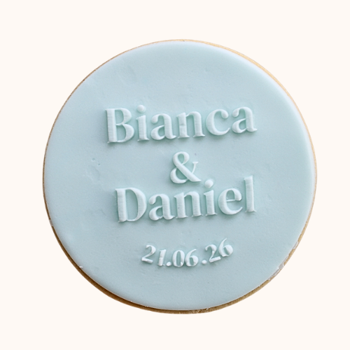 Wedding Name & Date Cookie Favour