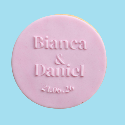 Wedding Name & Date Cookie Favour