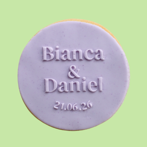 Wedding Name & Date Cookie Favour