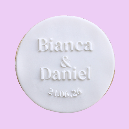 Wedding Name & Date Cookie Favour