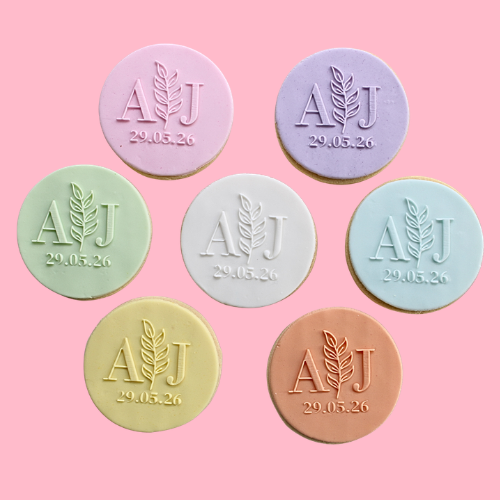 Monogrammed Wedding Cookie Favour