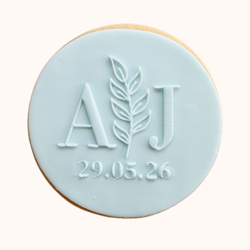 Monogrammed Wedding Cookie Favour