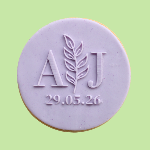 Monogrammed Wedding Cookie Favour