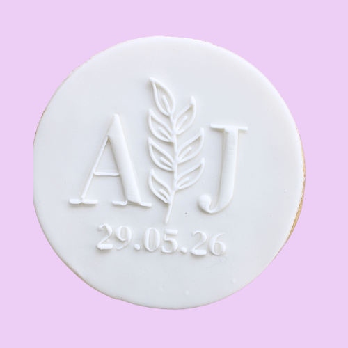 Monogrammed Wedding Cookie Favour